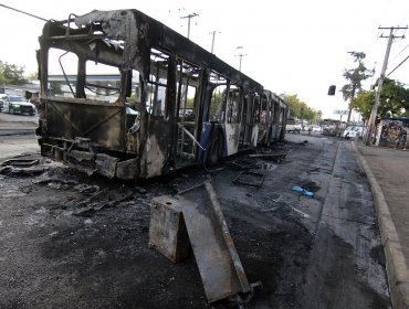 63 buses del Transantiago han sido quemados desde el inicio del estallido social