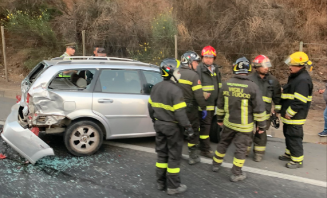 Colisión múltiple que involucró a siete vehículos dejó seis lesionados en ruta Las Palmas