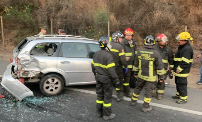 Colisión múltiple que involucró a siete vehículos dejó seis lesionados en ruta Las Palmas