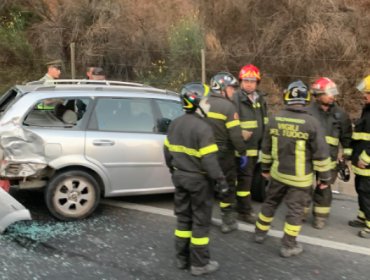 Colisión múltiple que involucró a siete vehículos dejó seis lesionados en ruta Las Palmas