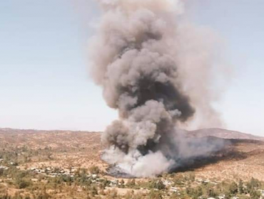 Declaran Alerta Roja para la comuna de Litueche por incendio forestal cercano a sectores habitados