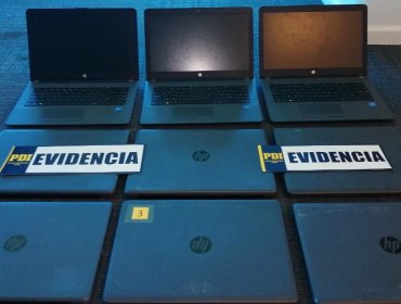 Recuperan nueve de los once computadores robados desde un colegio del cerro Barón