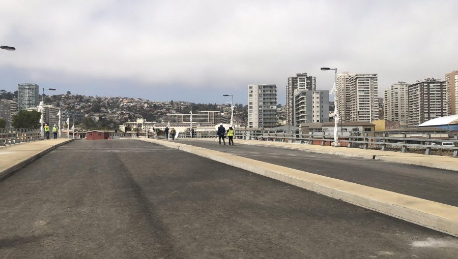 Un 95% de avance presentan obras de construcción del puente Los Castaños de Viña del Mar