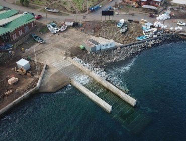 Obras en rampa de pescadores de Juan Fernández registra un 72% de avance