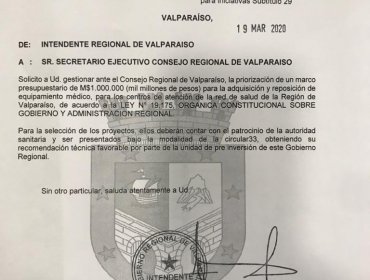 Core de Valparaíso aprueba destinar $1.000 millones para comprar equipamiento médico ante propagación del Covid-19