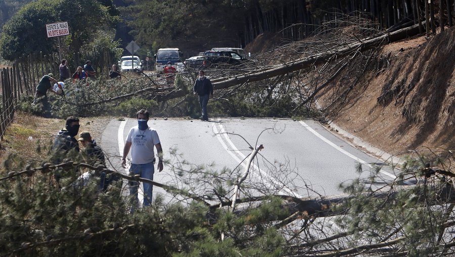 Habitantes de Vichuquen bloquean rutas por la llegada de turistas