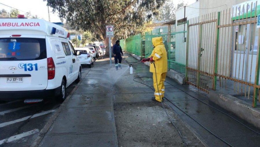 Centros de Salud Familiar de Valparaíso fueron sometidos a intenso operativo de sanitización