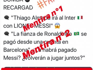 Lionel Messi desmintió haber pagado fianza a Ronaldinho para que saliera de prisión