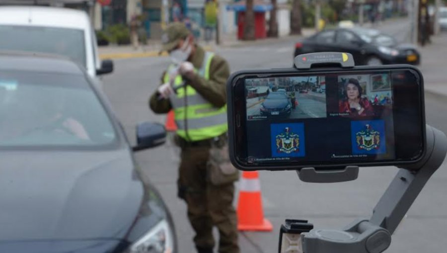 Por videoconferencia, Alcaldesa de Viña del Mar fiscalizó controles policiales en Reñaca