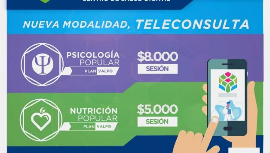 Red de Salud Popular de Valparaíso brindará servicio de teleconsulta en nutrición y psicología