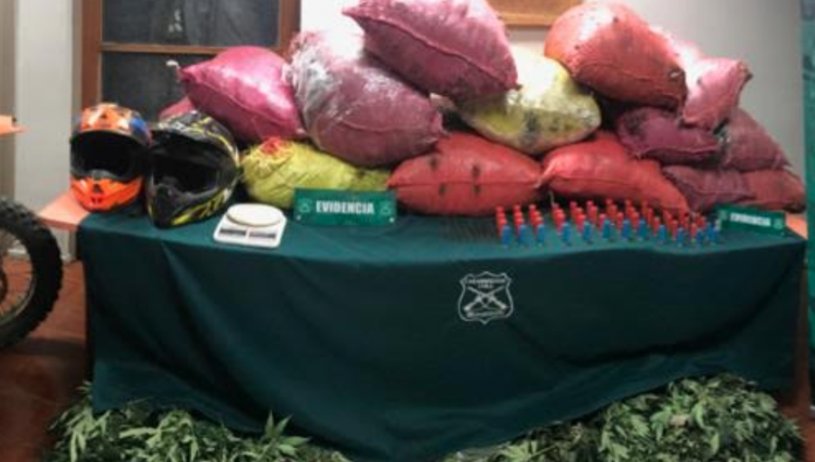 Fuerte golpe al microtráfico de Hijuelas: Carabineros detecta 116 kilos de marihuana en una quebrada