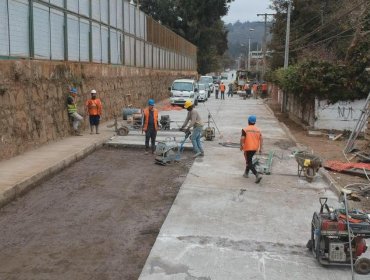 Obras en calle Salvador Vergara de Reñaca serán entregadas en los próximos días