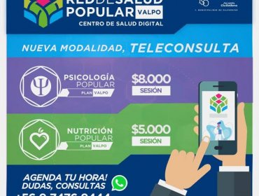 Red de Salud Popular de Valparaíso brindará servicio de teleconsulta en nutrición y psicología