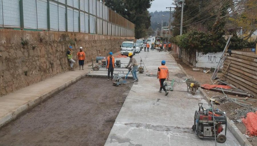 Obras en calle Salvador Vergara de Reñaca serán entregadas en los próximos días