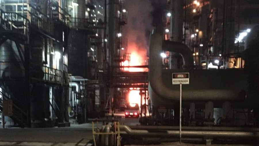 Incendio afectó a unidad de la Refinería Aconcagua de ENAP en Concón