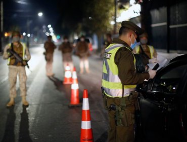 72 personas fueron "conducidas" por infringir el toque de queda en la región de Valparaíso