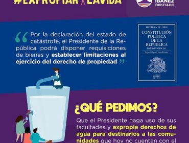 #ExpropiarXLaVida: Lanzan campaña que busca que el Presidente expropie el agua en la provincia de Petorca