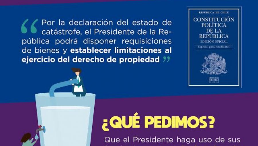 #ExpropiarXLaVida: Lanzan campaña que busca que el Presidente expropie el agua en la provincia de Petorca