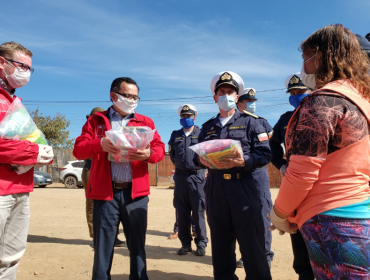 Familias de 53 campamentos de la región de Valparaíso comenzaron a recibir kits de higiene