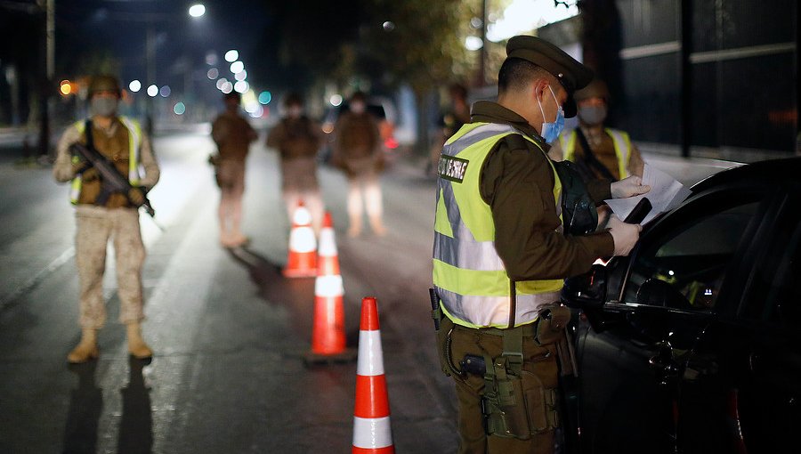 72 personas fueron "conducidas" por infringir el toque de queda en la región de Valparaíso