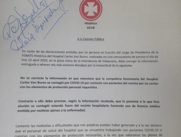 Hospital Carlos van Buren desmiente que enfermera se haya contagiado con Covid-19 dentro del recinto