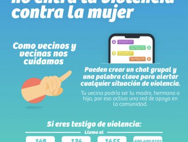 Difunden campaña en almacenes de barrio de Valparaíso y Viña para prevenir violencia contra la mujer