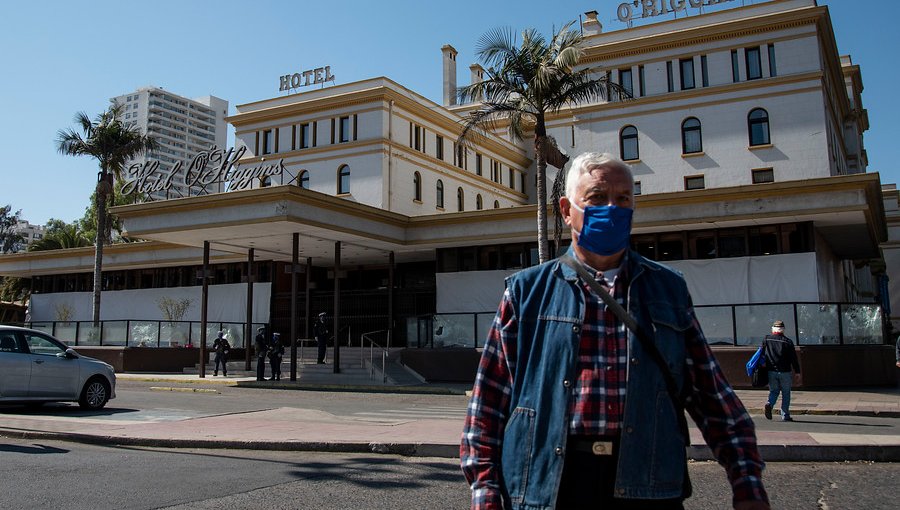 Siete personas con Covid-19 alojan en el hotel O'Higgins por no poder cumplir cuarentena en sus domicilios