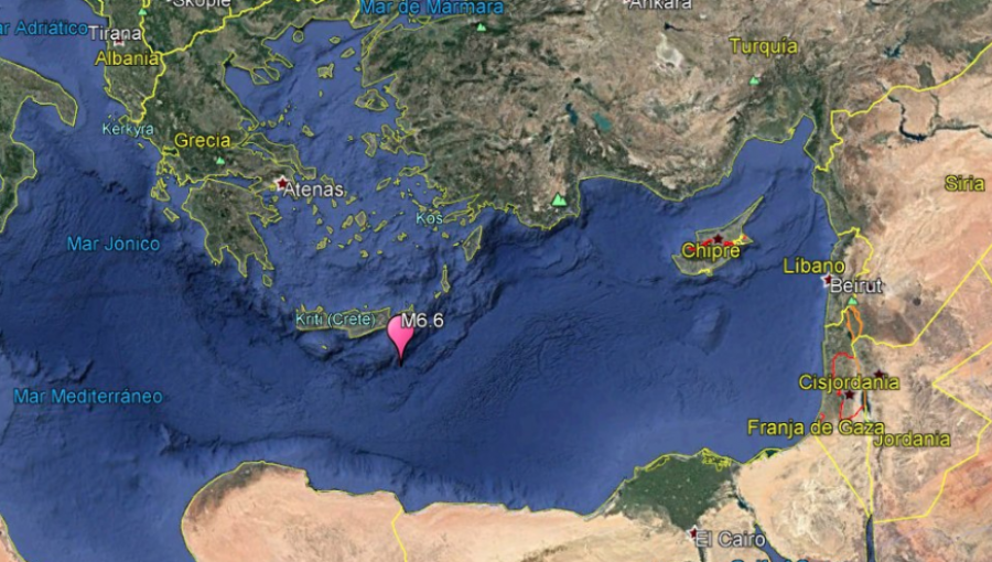 Terremoto de magnitud 6,6 se registra en Grecia: activan alerta de tsunami