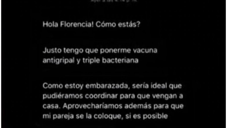 Revelan supuesto mensaje privado que confirmaría el embarazo de China Suárez
