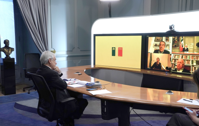 Presidente Piñera y exmandatarios de Chile dialogaron sobre la pandemia del Covid-19