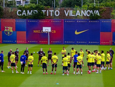 Barcelona entrenó por primera vez con plantel completo de cara al regreso del torneo