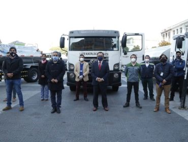 Valparaíso, Cartagena, El Tabo y San Felipe cuentan con nuevos camiones aljibe para combatir la sequía