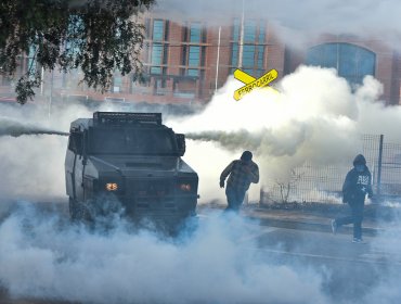 Pescadores se enfrentaron a Carabineros en plena Av. España de Valparaíso: marcharon en defensa de la Ley de la jibia