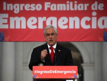 Presidente Piñera por Ingreso Familiar de Emergencia: "Hoy 620 mil hogares están recibiendo la primera cuota"