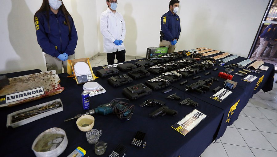 PDI desbarata banda delictual que fabricaba municiones y adaptaba armas de fuego