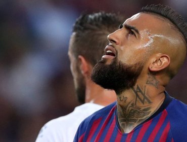 Arturo Vidal vería el partido entre FC Barcelona y Leganés desde la banca