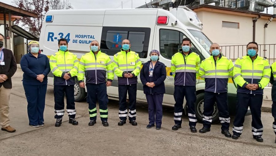 Conductores de Prehospitalaria de hospital de Quilpué mejoran seguridad con nueva indumentaria