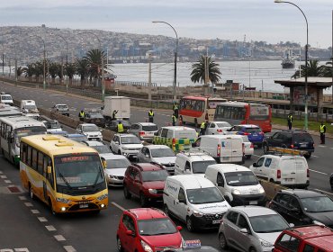 Flujo vehicular en Valparaíso y Viña del Mar aumentó un 8,9% respecto a la semana pasada