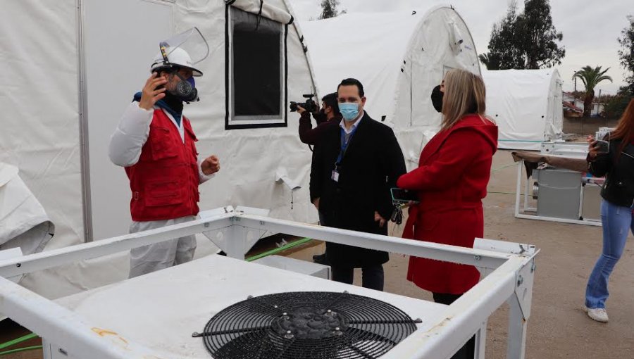 Precipitaciones obligan a realizar trabajos adicionales en el futuro Hospital Modular en Limache