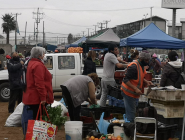 Denuncian la instalación de una feria ilegal en transitada arteria de Concón