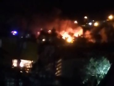 Incendio consumió casa habitación en sector de Achupallas en Viña del Mar