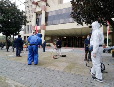 «No más hambre, 10% ahora»: Carabineros detuvo a hombre que realizó rayado a metros del Congreso en Valparaíso