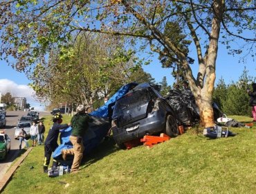 Un fallecido deja accidente de tránsito en el sector de Bosques de Montemar en Concón