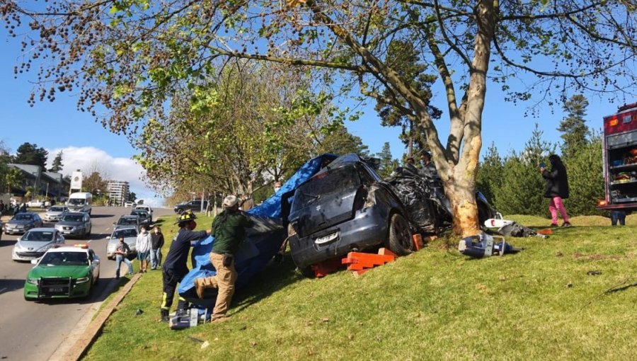 Un fallecido deja accidente de tránsito en el sector de Bosques de Montemar en Concón