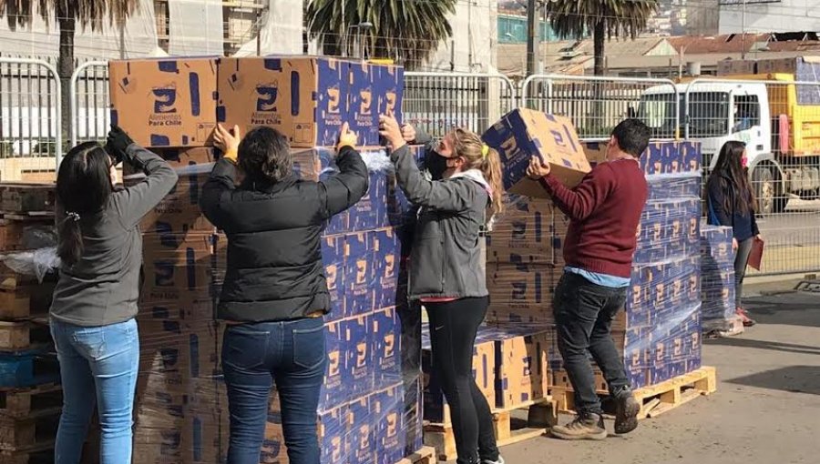 Este miércoles comienza la segunda entrega de cajas de mercadería para familias de la región de Valparaíso