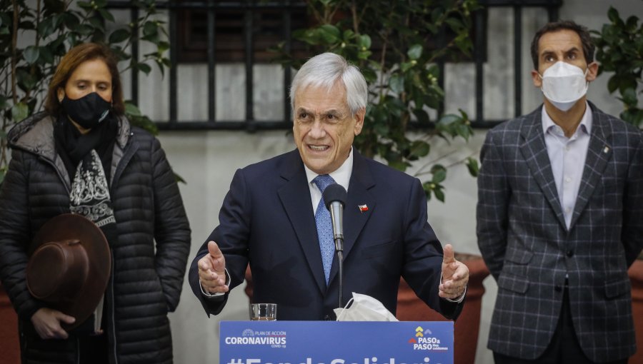 Presidente Piñera anuncia entrega de 120 millones de dólares a municipios por la pandemia