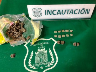 Sujeto intentó ingresar a la cárcel de Los Andes con chocolates rellenos con marihuana