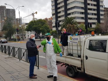 Ñuñoa demarca veredas y cruces antes de entrar en la etapa de transición