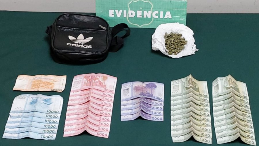 Hombre detenido por porte de marihuana intentó zafar ofreciéndoles $160 mil a Carabineros de La Calera