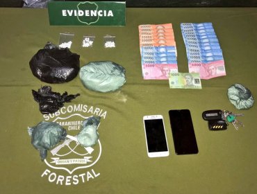 Carabineros logró decomisar cerca de un millón de pesos en cocaína durante patrullaje en Viña del Mar